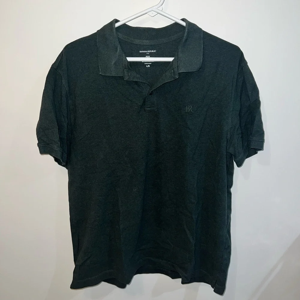 Banana Republic Organic Cotton Green Polo L | Casual, Stylish Comfort